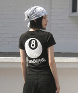 ストレッチコットンスリムショートスリーブTシャツ ブラック