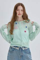 Petal Knit Cardigan [Mint]