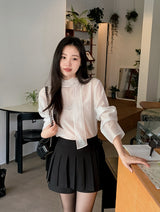 FN Layered Wrap Pleated Skirt Pants (3color)