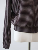 stripe zip up 