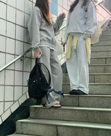 ポエティックツーウェイスウェットパンツ、メランジホワイト