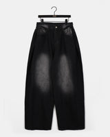コンティウォッシングサイドピンタックワイドデニムパンツ *Wonder Same Product
