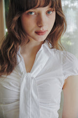 JADE SCARF SHIRT white