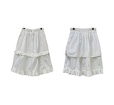 Cotton ruffled skirt