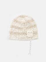 Fluffy Clover Beanie-Cream