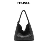 muva. Large‑Capacity Woven Tote Bag, Fashion Designer Shoulder Purse, Lazy‑Chic Summer Commute Style, New Arrival May 1