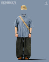 [SEMADE] Linen Fatigue Banding Denim