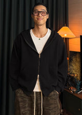 Soft Waffle Hooded Zip-Up  3COLOR