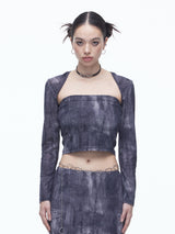Denim Mesh Bolero (BK)