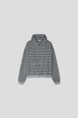 Stone Striped Zip Hoodie