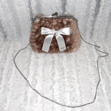 ミディアムファウンリボンフレームバッグ (handmade bag)