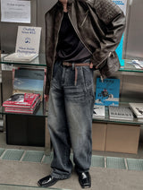 Bron Cat Brush Curve Denim Pants