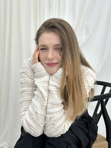 LACE STRAP CARDIGAN / IVORY