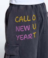 SHOUT OUT CONY CARGO SWEAT SHORTS / CHARCOAL