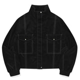 COLLECTION SOFT VELVET WOVEN JUMPER [BLACK]
