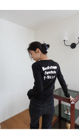 BACK typo sleeve top