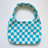 [MADE] Étang Baguette Bag | Checkerboard Sky Blue