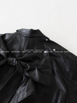 Big Ribbon Detachable Oversized Fit Rider Jacket