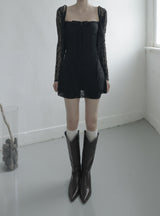 Plume Jacquard Sleeveless One Piece