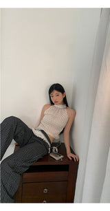 high striped wide slacks