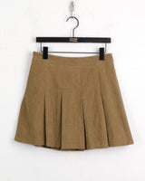 Belan golden pleated mini skirt
