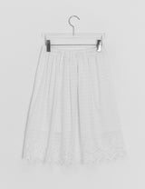 Cucar Lace Layered Banding Midi Skirt