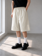 VENTIQUE フラワーバミューダ刺繍パンツ 2color
