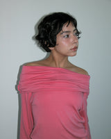Veggie Turtleneck Hoodie, Pink