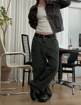 Vintage crop leather jacket