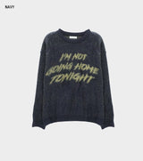 Lettering brush over knit