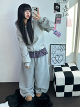 SNOW WING BALLOON GLEECE LONG PANTS 🤍🖤🧸3COLOR