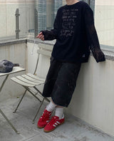 No.0741 net grunge KNIT (3color)