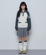 MINI POCKET KNIT HALF ZIP-UP (CHARCOAL)_F24ZB053