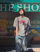 べロッドクロッププリントショートスリーブTシャツ