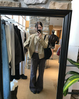 Double button short trench jacket