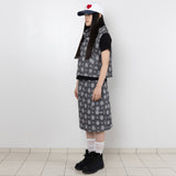 Poket Layered Sleeveless - Dot White