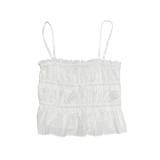 Frill crop blouse