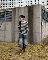 リックデストロイドバミューダデニムパンツ