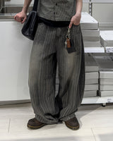 Randy Striped Washed Curved Denim