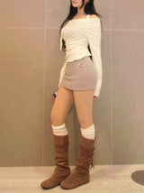 Soyou Low-Rise Eyelet Skirt