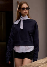 STRIPE TIE BLOUSE