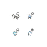[SET] フェアリー スター リボン ハート ピアス