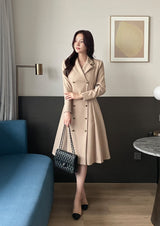 26SS★ Colette Tailored Collar Double Flare One Piece