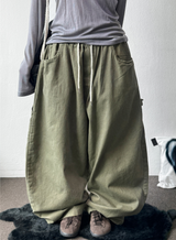 トゥリカーペンターリベットバルーンコットンウォッシュドロングパンツ4カラー