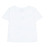 'LESS RULES MORE LOVE' クロップドTシャツ ホワイト (ホットフィックス) [WOMAN]