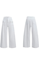 Contrast Stitch Cargo Jeans