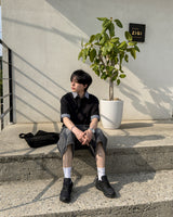Dera Side Snap Bermuda Denim Pants