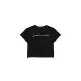 スローガンサイドストリングクロップTシャツ