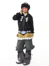 ブラックキュートガールウェットパーカー