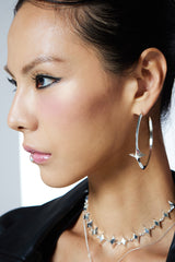 New Shine Star Hoop Earrings (L)